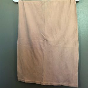 Blush pink knee length skirt